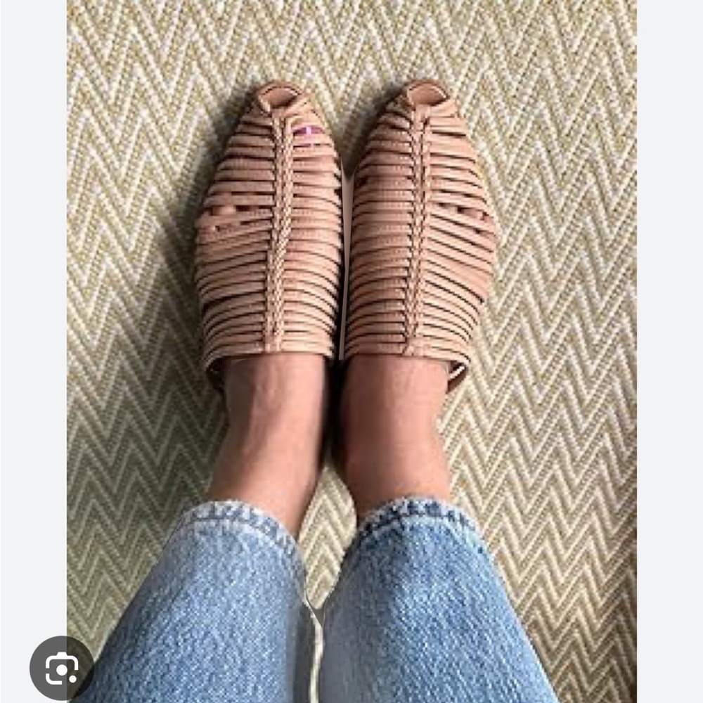 Anthropologie Strappy  Leather  Mules Sandals Cecelia New York Size 7B
